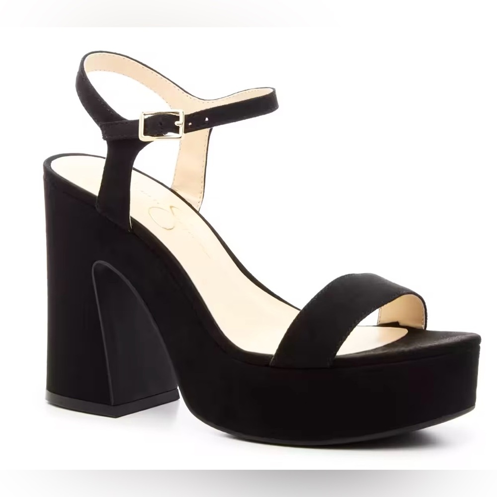 Black Platform Sandal Heels